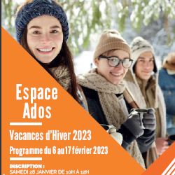 Mairie de Torcy - Programme de L’Espace Ados, Vacances d’hiver 2023